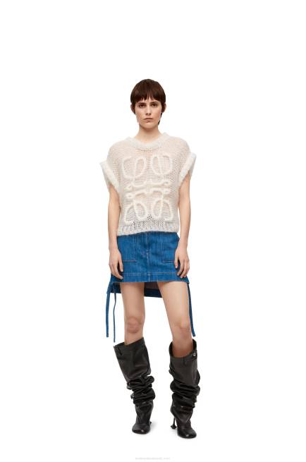 Blue/Red Workwear skirt in denim Loewe 84PR1161 Women