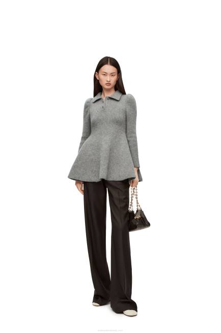 Grey Mini dress in cashmere and mohair Loewe 84PR1082 Women