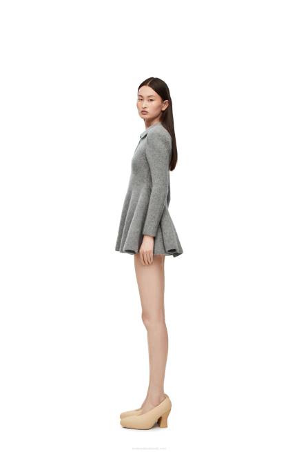 Grey Mini dress in cashmere and mohair Loewe 84PR1082 Women