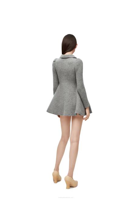 Grey Mini dress in cashmere and mohair Loewe 84PR1082 Women