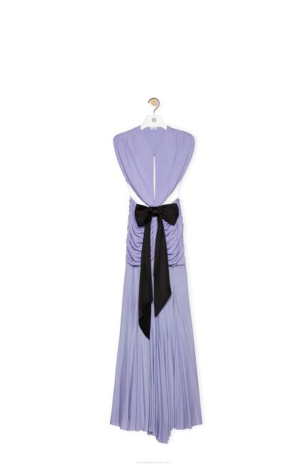 Lilac Draped bow dress in crepe jersey Loewe 84PR1073 Women
