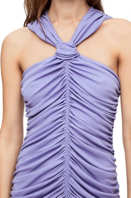 Lilac Draped long dress in crepe jersey Loewe 84PR1069 Women