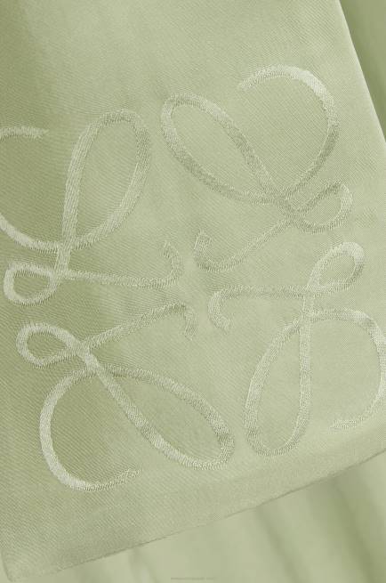 Pale Green Anagram lavaliere dress in silk Loewe 84PR1101 Women