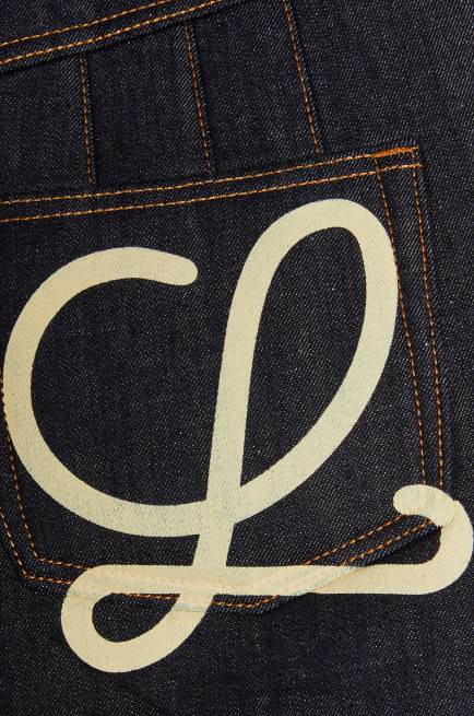 Raw Denim Curved mini skirt in denim Loewe 84PR1184 Women