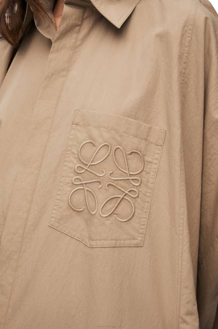 Taos Taupe Anagram tunic dress in cotton Loewe 84PR1050 Women