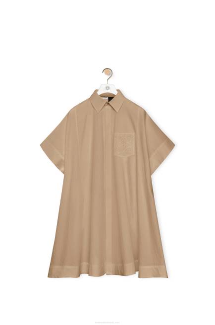 Taos Taupe Anagram tunic dress in cotton Loewe 84PR1050 Women