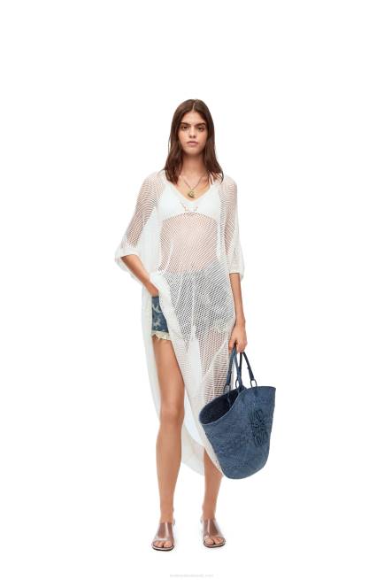 White Mesh tunic dress in viscose Loewe 84PR1045 Women