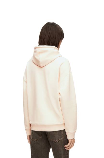 Ecru Calcifer leather patch hoodie in cotton Loewe 84PR842 Women