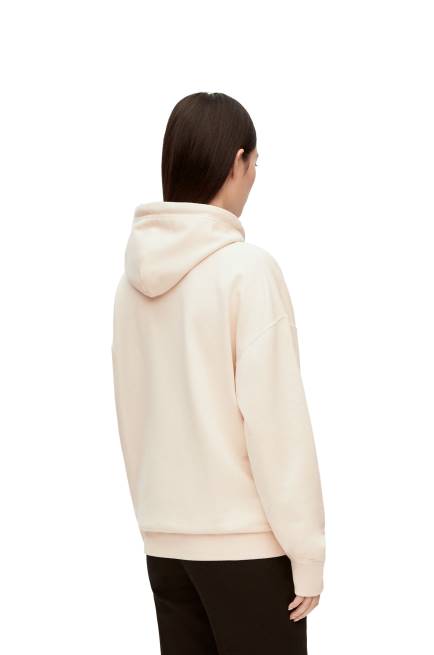 Ecru Calcifer leather patch hoodie in cotton Loewe 84PR842 Women