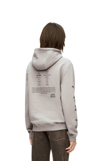 Grey Moving Castle embroidered hoodie in cotton Loewe 84PR840 Women