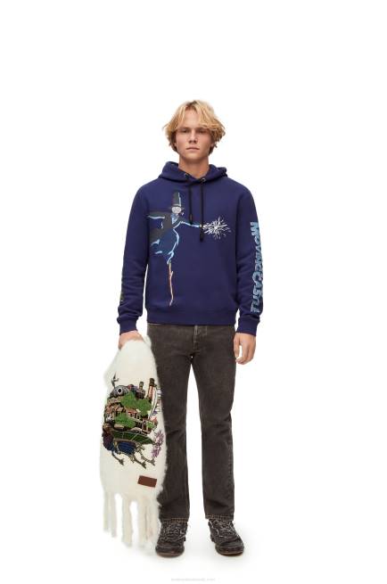 Navy Blue Turnip Head hoodie in cotton Loewe 84PR844 Women