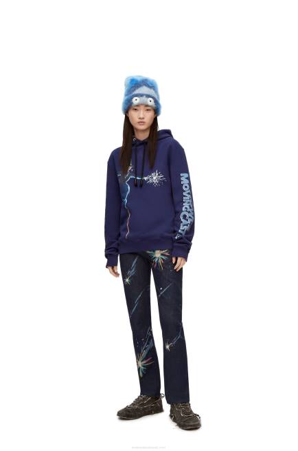 Navy Blue Turnip Head hoodie in cotton Loewe 84PR844 Women