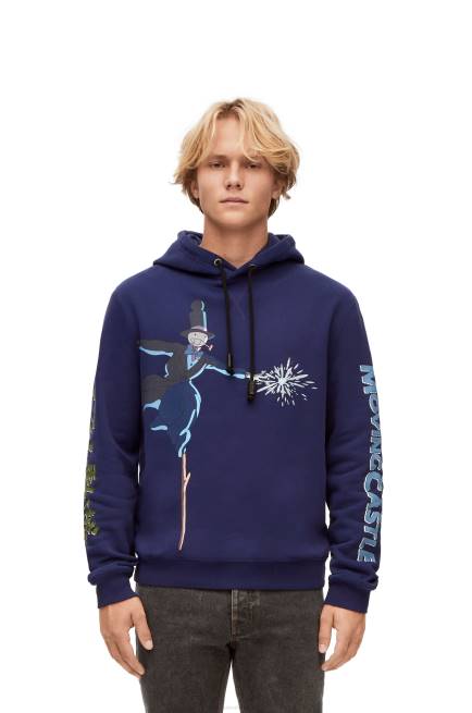Navy Blue Turnip Head hoodie in cotton Loewe 84PR844 Women