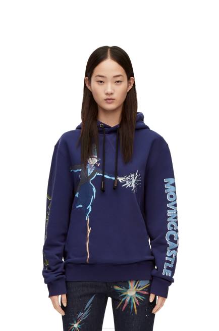 Navy Blue Turnip Head hoodie in cotton Loewe 84PR844 Women
