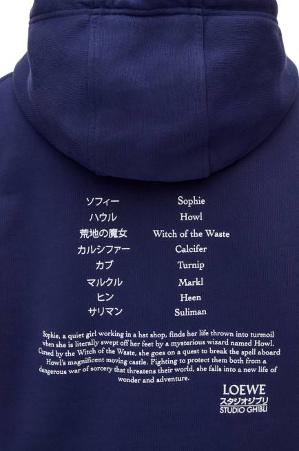 Navy Blue Turnip Head hoodie in cotton Loewe 84PR844 Women