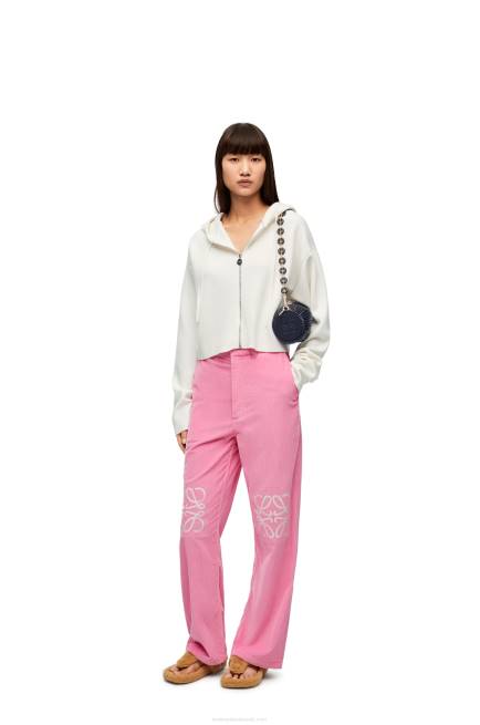 White Anagram zip-up hoodie in wool Loewe 84PR779 Women