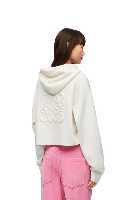 White Anagram zip-up hoodie in wool Loewe 84PR779 Women