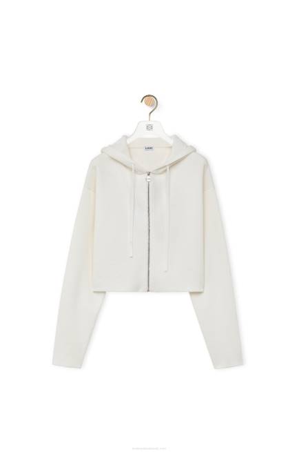 White Anagram zip-up hoodie in wool Loewe 84PR779 Women