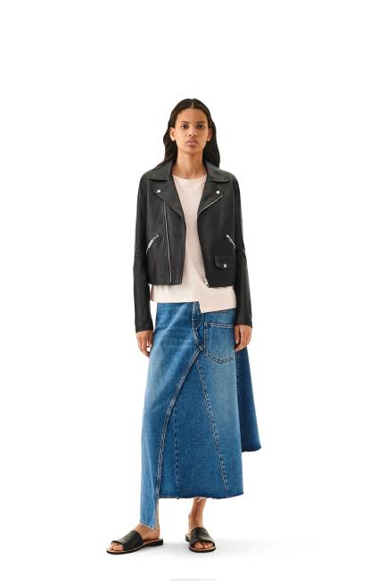 Black Biker jacket in nappa lambskin Loewe 84PR1138 Women