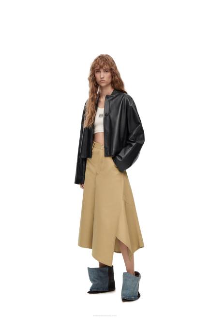 Black Button jacket in nappa Loewe 84PR1120 Women