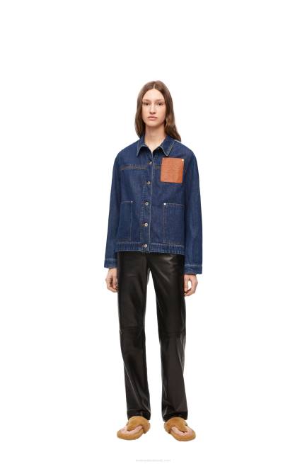 Denim Blue/Light Denim Blue Workwear jacket in denim Loewe 84PR1193 Women