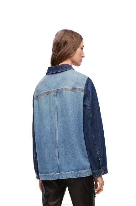 Denim Blue/Light Denim Blue Workwear jacket in denim Loewe 84PR1193 Women