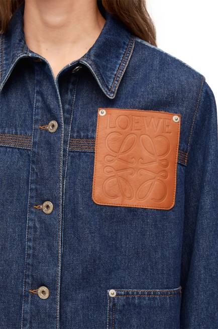 Denim Blue/Light Denim Blue Workwear jacket in denim Loewe 84PR1193 Women