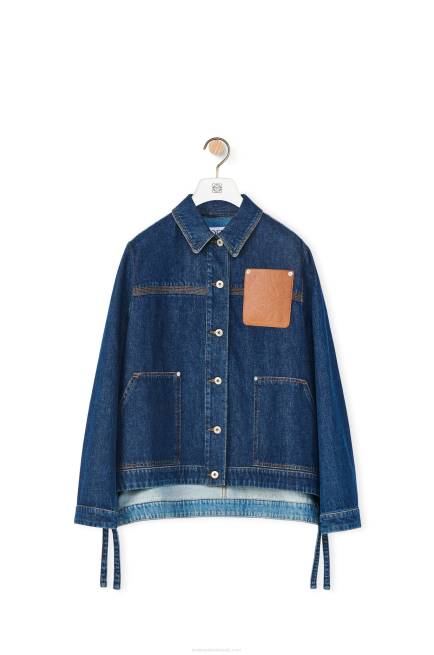 Denim Blue/Light Denim Blue Workwear jacket in denim Loewe 84PR1193 Women
