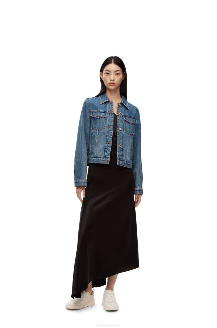 Mid Blue Denim Anagram jacket in denim Loewe 84PR1189 Women