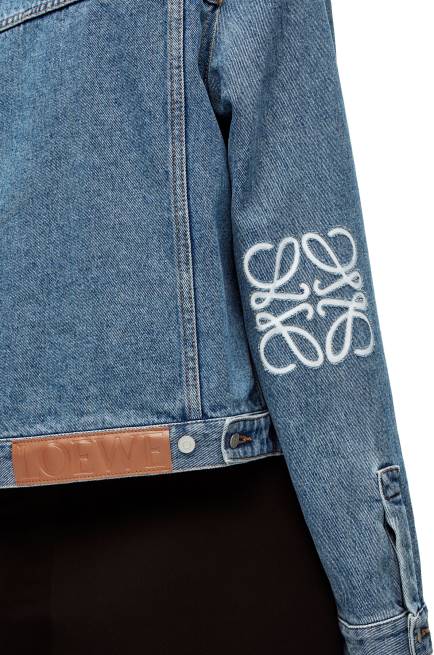Mid Blue Denim Anagram jacket in denim Loewe 84PR1189 Women