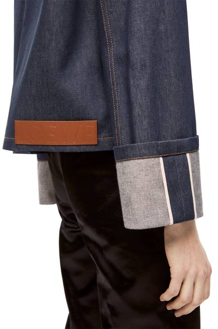 Raw Denim Fisherman turn-up jacket in denim Loewe 84PR1183 Women
