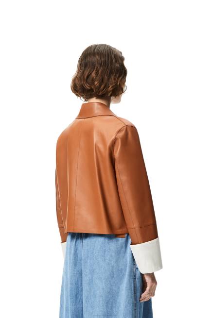 Tan Turn-up jacket in nappa lambskin Loewe 84PR1136 Women