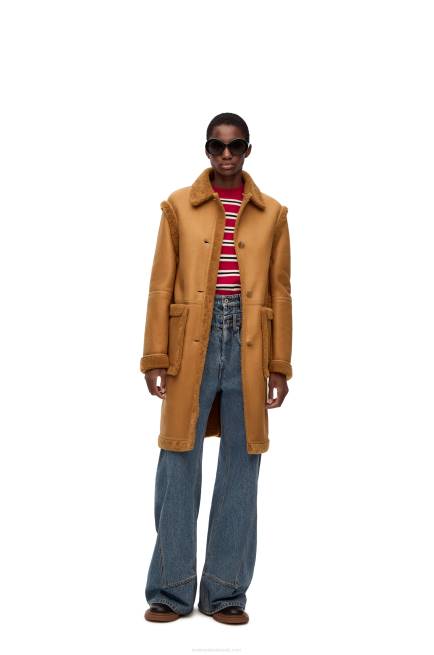 Toffee Coat in shearling Loewe 84PR1122 Women