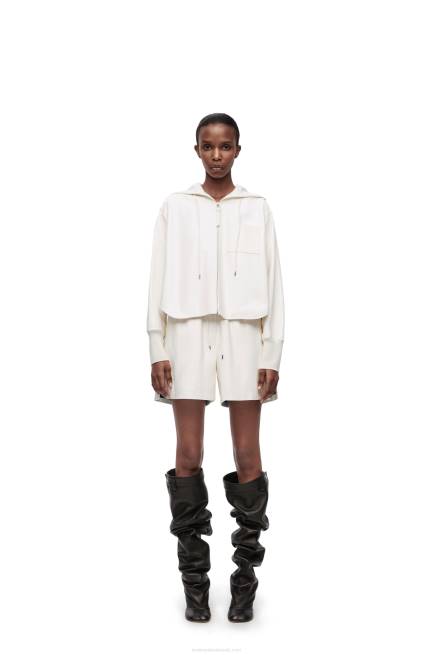 White Hooded jacket in nappa lambskin Loewe 84PR1105 Women