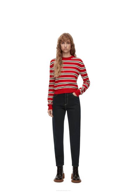 Black Anagram pocket tapered jeans in denim Loewe 84PR1198 Women
