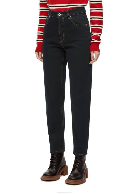 Black Anagram pocket tapered jeans in denim Loewe 84PR1198 Women