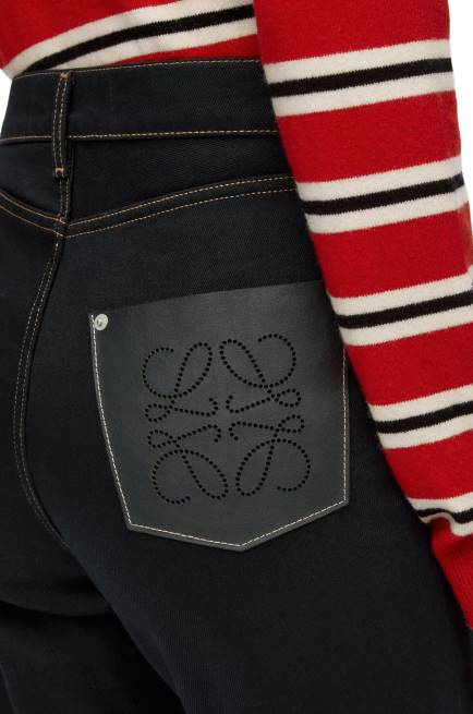 Black Anagram pocket tapered jeans in denim Loewe 84PR1198 Women