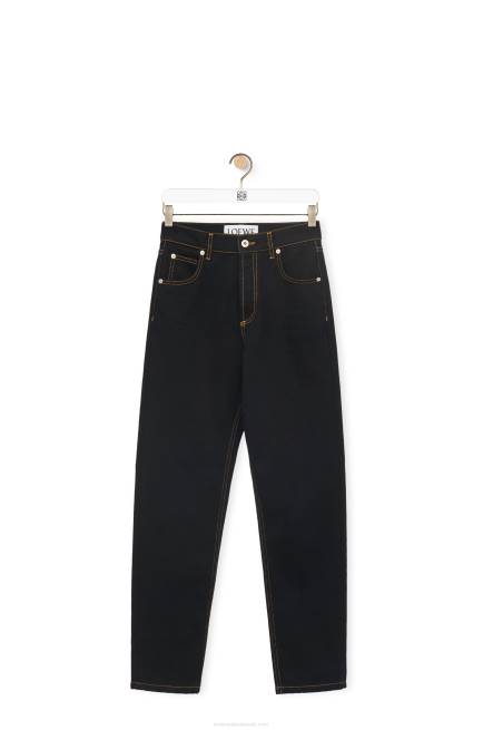 Black Anagram pocket tapered jeans in denim Loewe 84PR1198 Women
