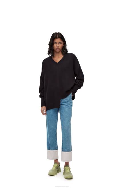 Blue Denim Fisherman jeans in denim Loewe 84PR1195 Women