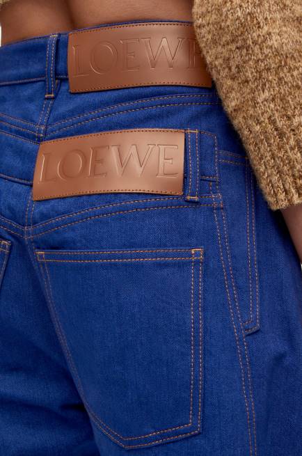 Bright Blue Trompe l\'oeil jeans in denim Loewe 84PR1181 Women