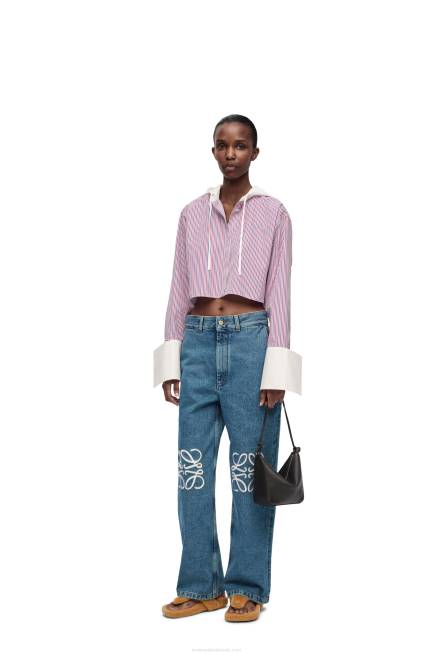 Jeans Blue Anagram baggy jeans in denim Loewe 84PR1174 Women