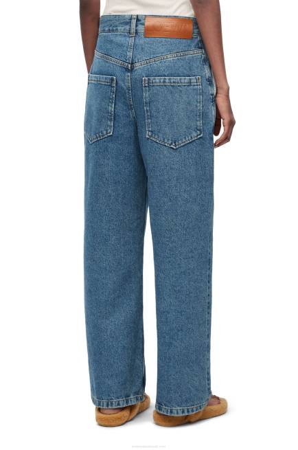 Jeans Blue Anagram baggy jeans in denim Loewe 84PR1174 Women
