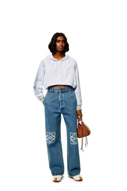 Jeans Blue Anagram baggy jeans in denim Loewe 84PR1174 Women