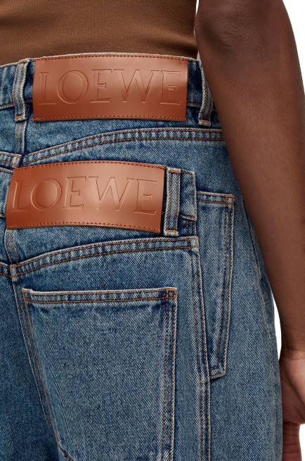 Mid Blue Denim High waisted jeans in denim Loewe 84PR1202 Women