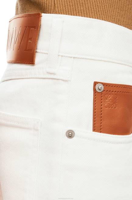 White Fisherman turn up jeans in denim Loewe 84PR1173 Women