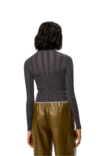 Black Anagram devore sweater in viscose Loewe 84PR1016 Women