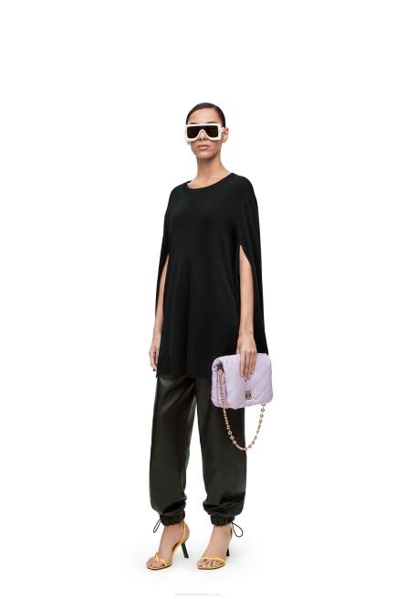 Black Open sleeve sweater in viscose knit Loewe 84PR955 Women