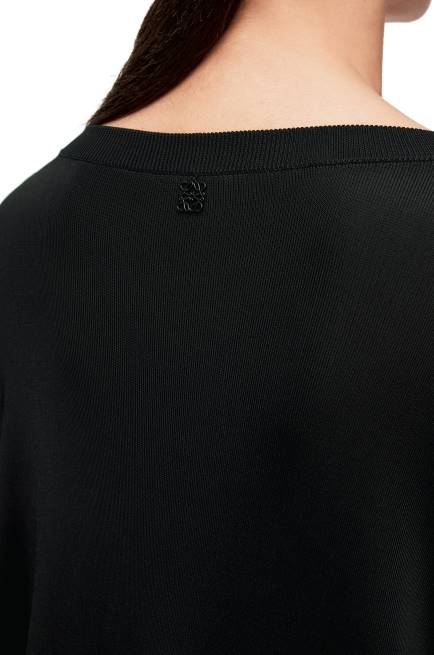 Black Open sleeve sweater in viscose knit Loewe 84PR955 Women