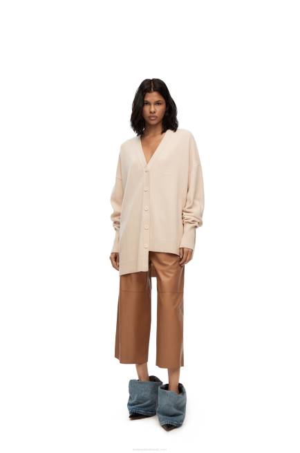 Champagne Asymmetric cardigan in cashmere Loewe 84PR975 Women