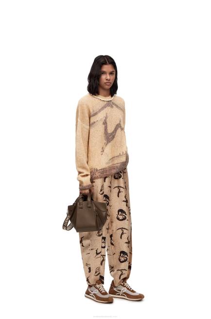 Ecru Deer sweater in mohair and wool blend Loewe 84PR998 Women